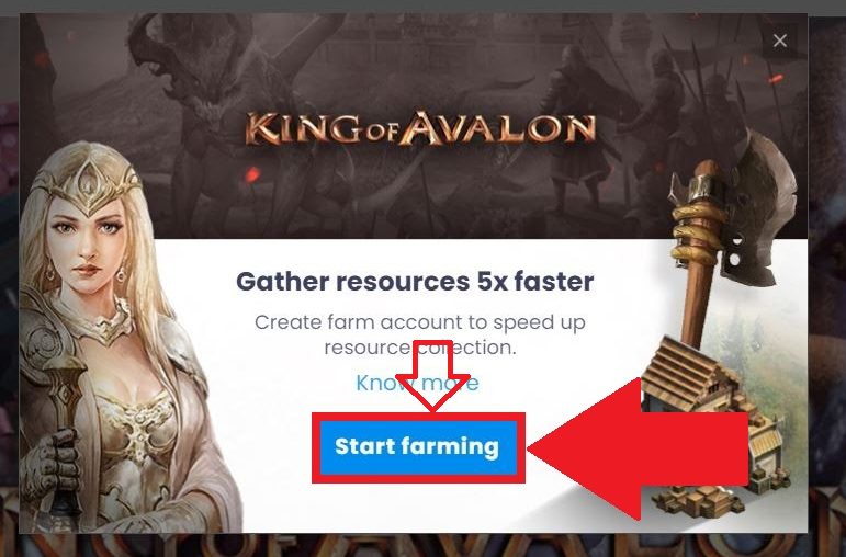 Inicia King of Avalon desde BlueStacks 