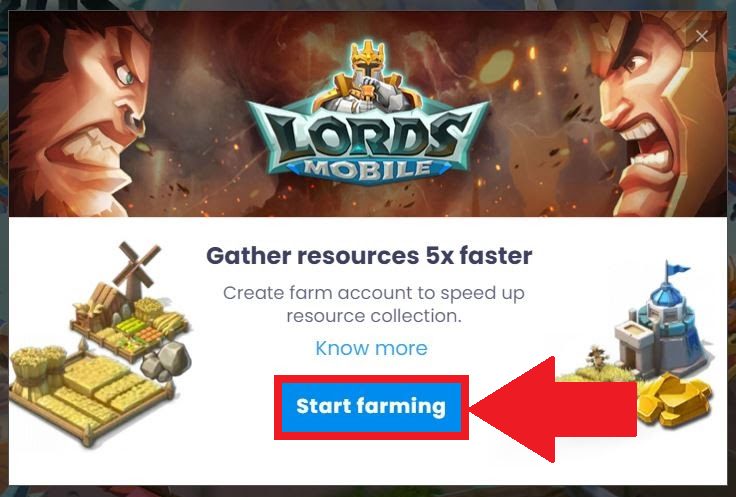 Inicia Lords Mobile desde BlueStacks 