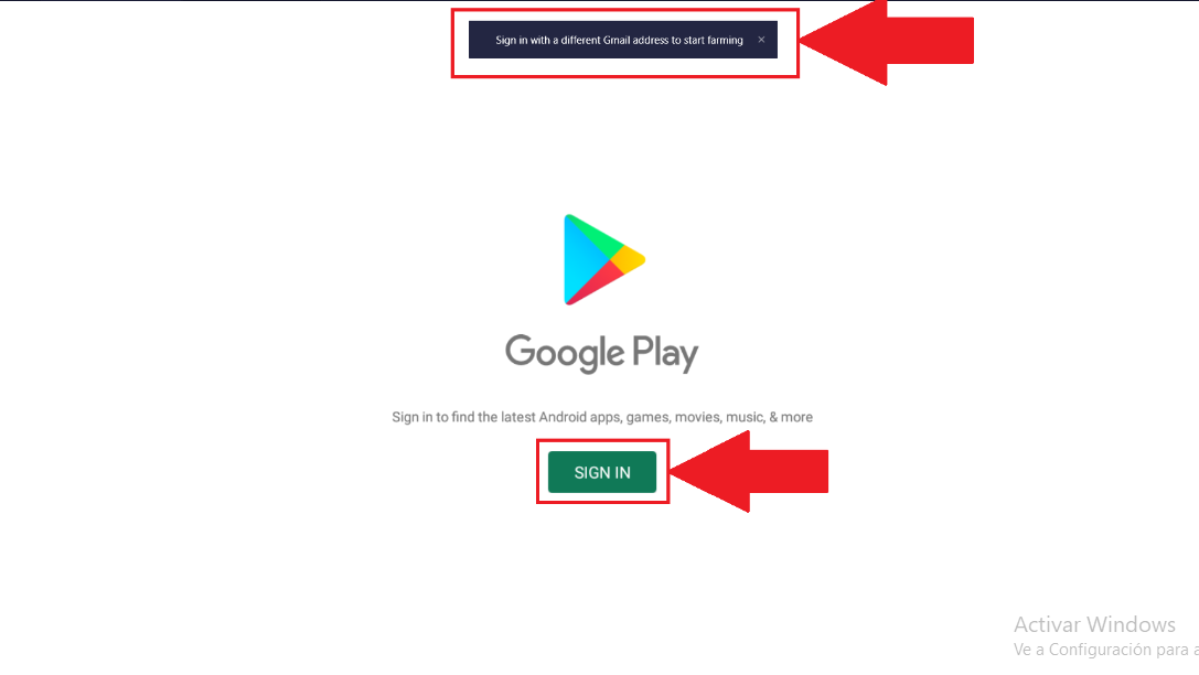 Inicia sesión con un Gmail 