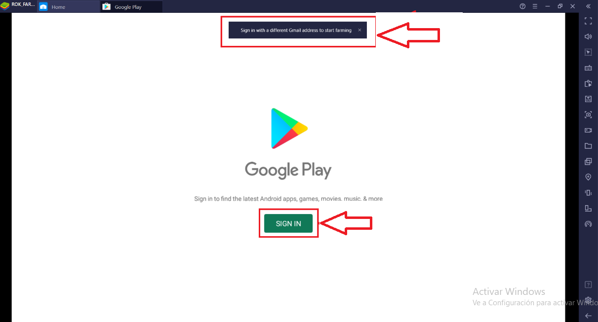 Inicie sesión con Gmail