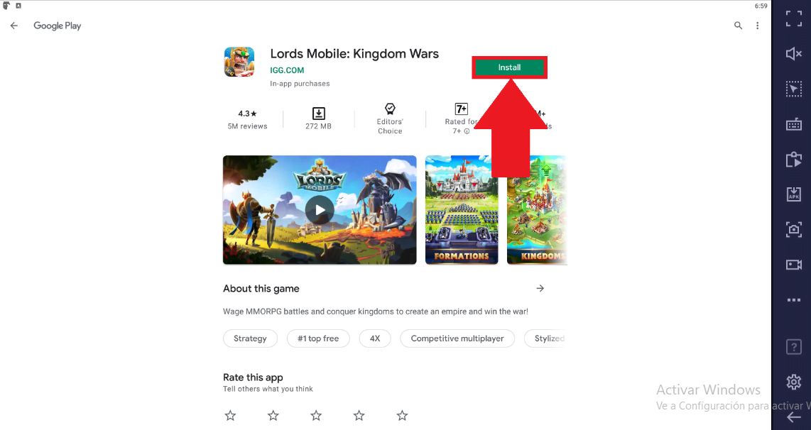 Instale Lords Mobile