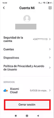 Presiona el botón de “Cerrar sesión” 