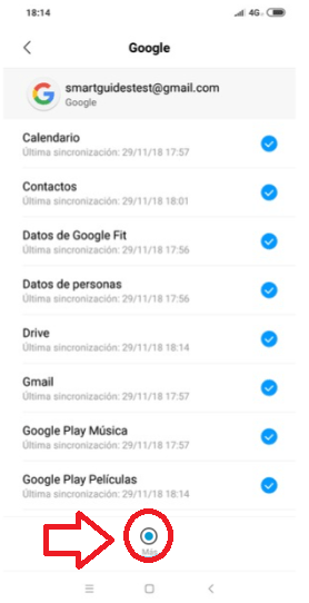Presiona en “Más” en la parte inferior
