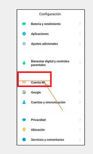 Selecciona Cuenta Mi