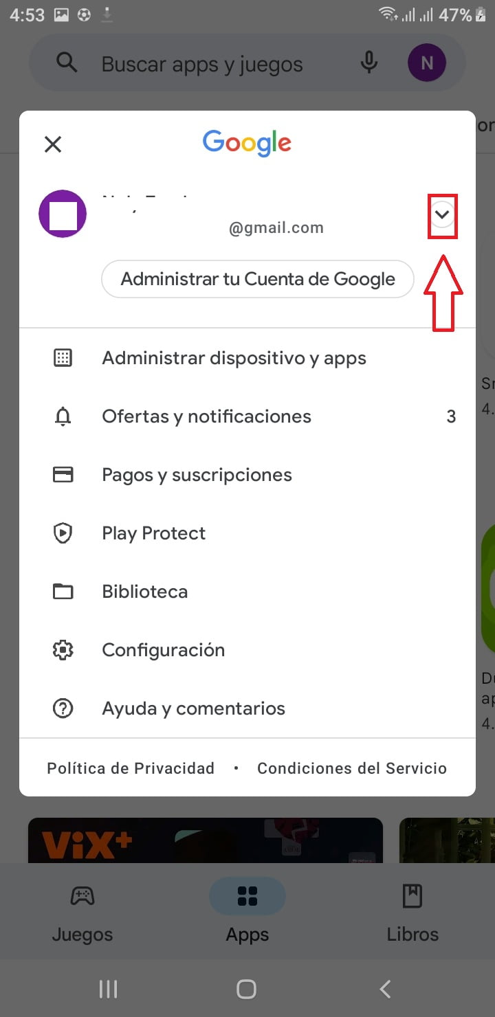 Selecciona tu correo