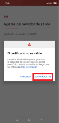 Toca la opción “Editar ajustes”