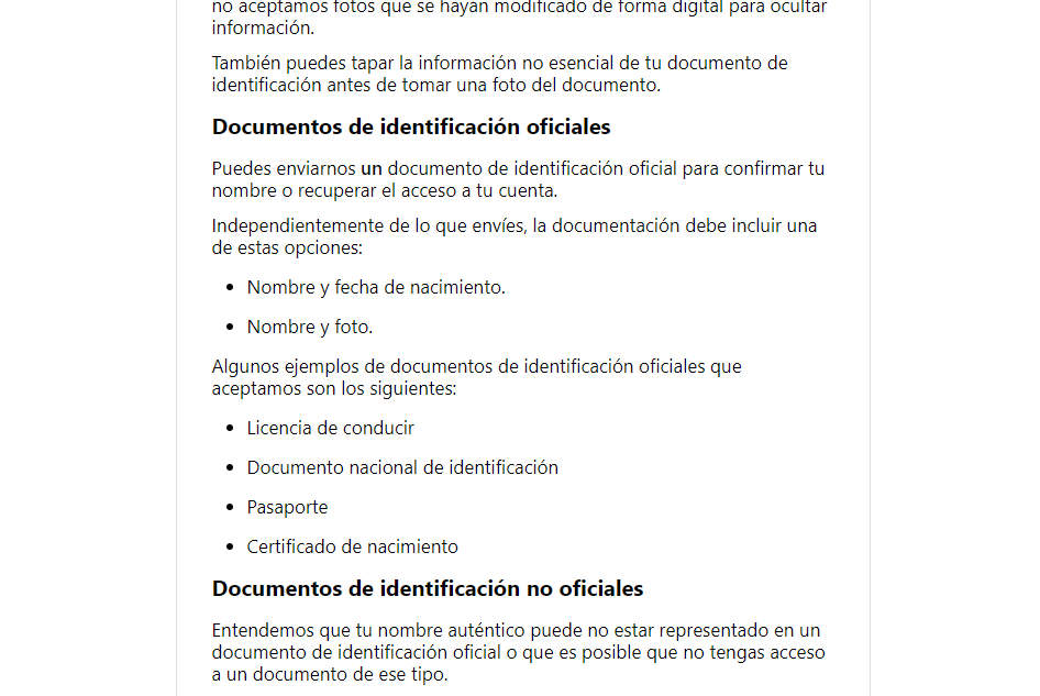 Enviando tu identificación