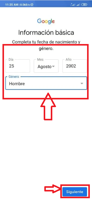 Agregar la fecha de nacimiento Agregar la fecha de nacimiento