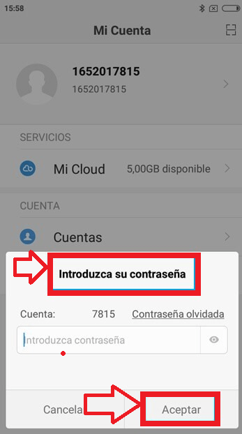 Desde el teléfono 