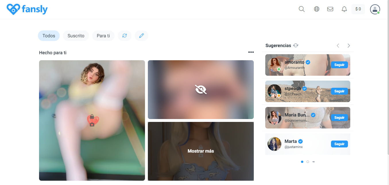 Disfruta del contenido que ofrece Fansly