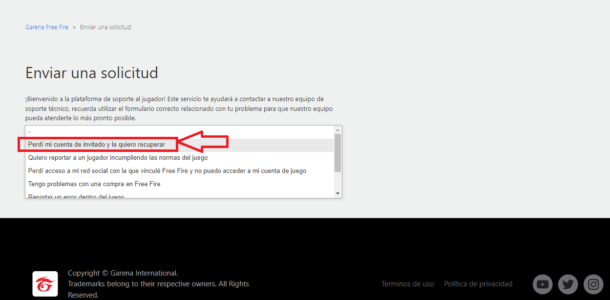 Desplegar el formulario Desplegar el formulario