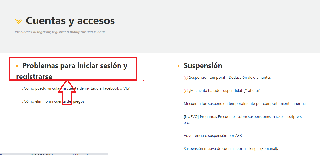 Indica el problema Indica el problema