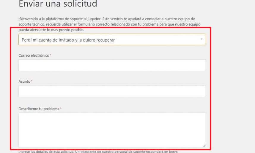 Indica que has perdido tu cuenta Indica que has perdido tu cuenta
