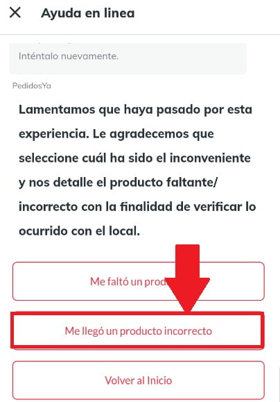 Selecciona qué te ha pasado
