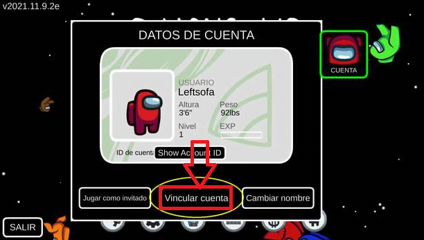 Selecciona vincular cuenta