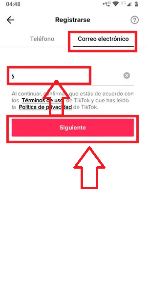 Agrega el correo electrónico