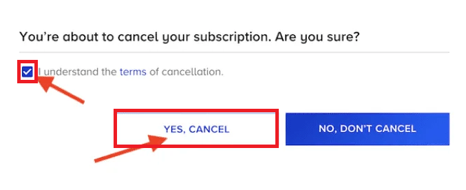 Confirma que quieres darte de baja de Paramount+