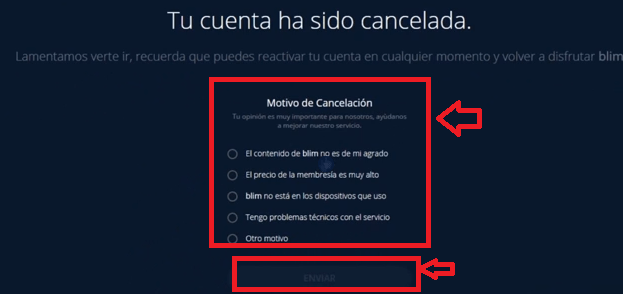 Explica el motivo de la eliminación Explica el motivo de la eliminación