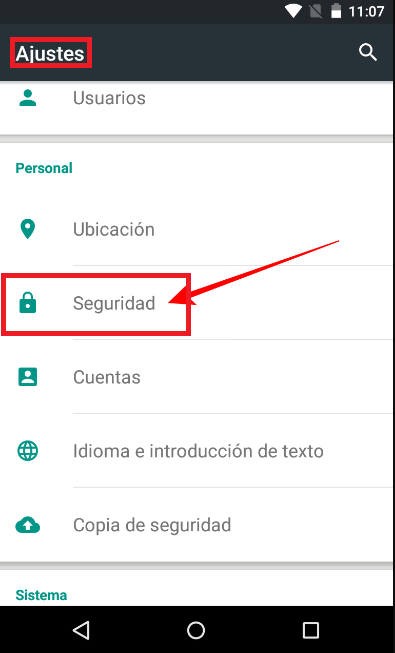 Habilita la opción de Origen desconocido Habilita la opción de Origen desconocido