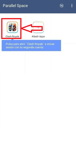 Inicia sesión en tu nueva cuenta de Clash Royale