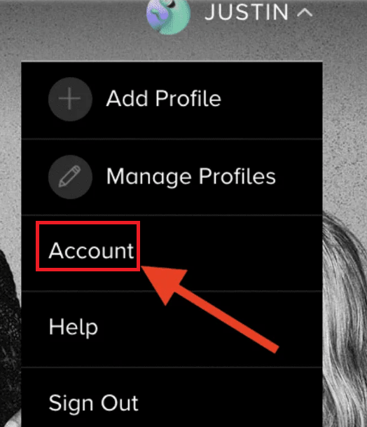 Selecciona la opción “Cuenta”