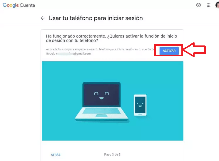 Usa el móvil para iniciar sesión