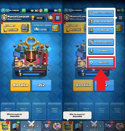 Abre la app de Clash Royale en tu dispositivo