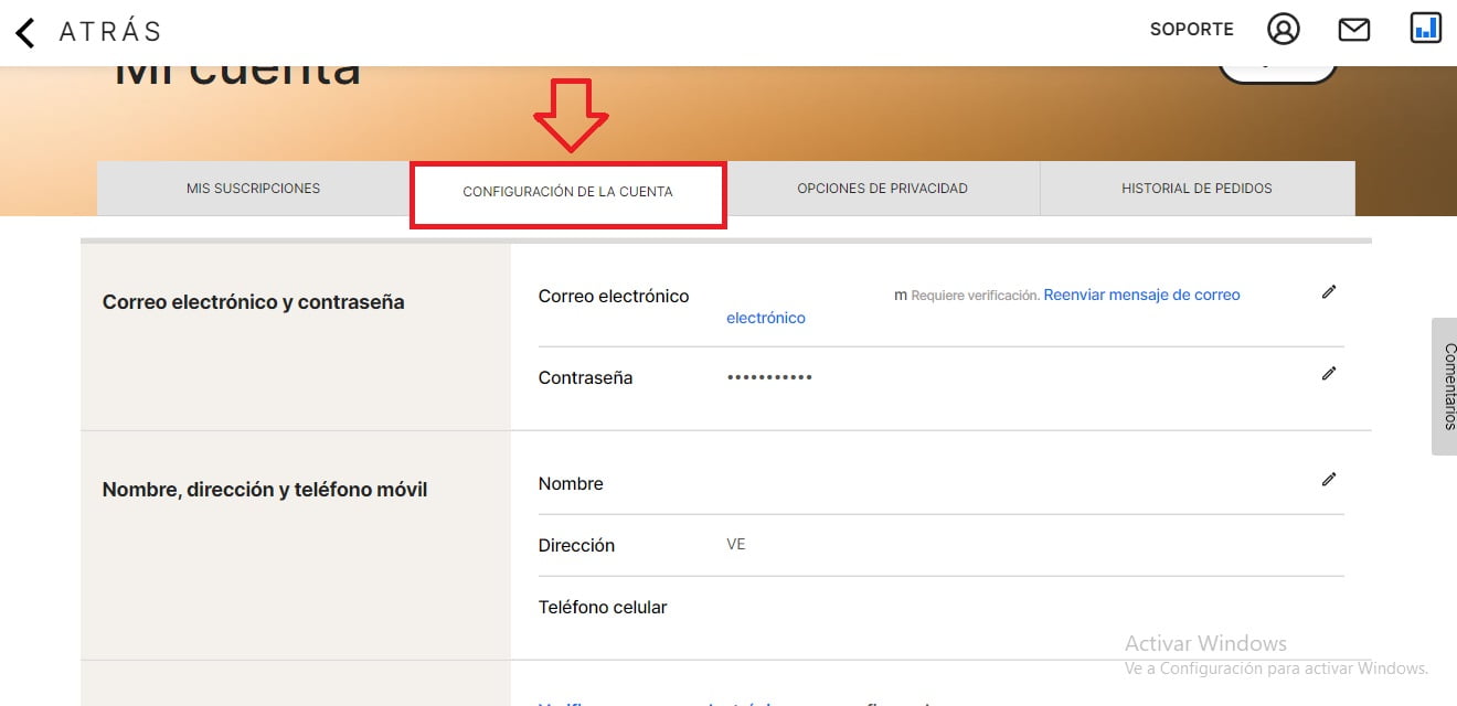 Configura tu cuenta Configura tu cuenta
