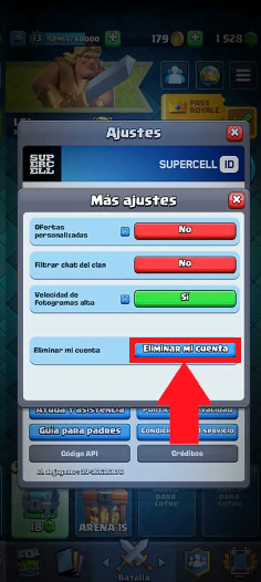 Oprime el botón de “Eliminar mi cuenta”  