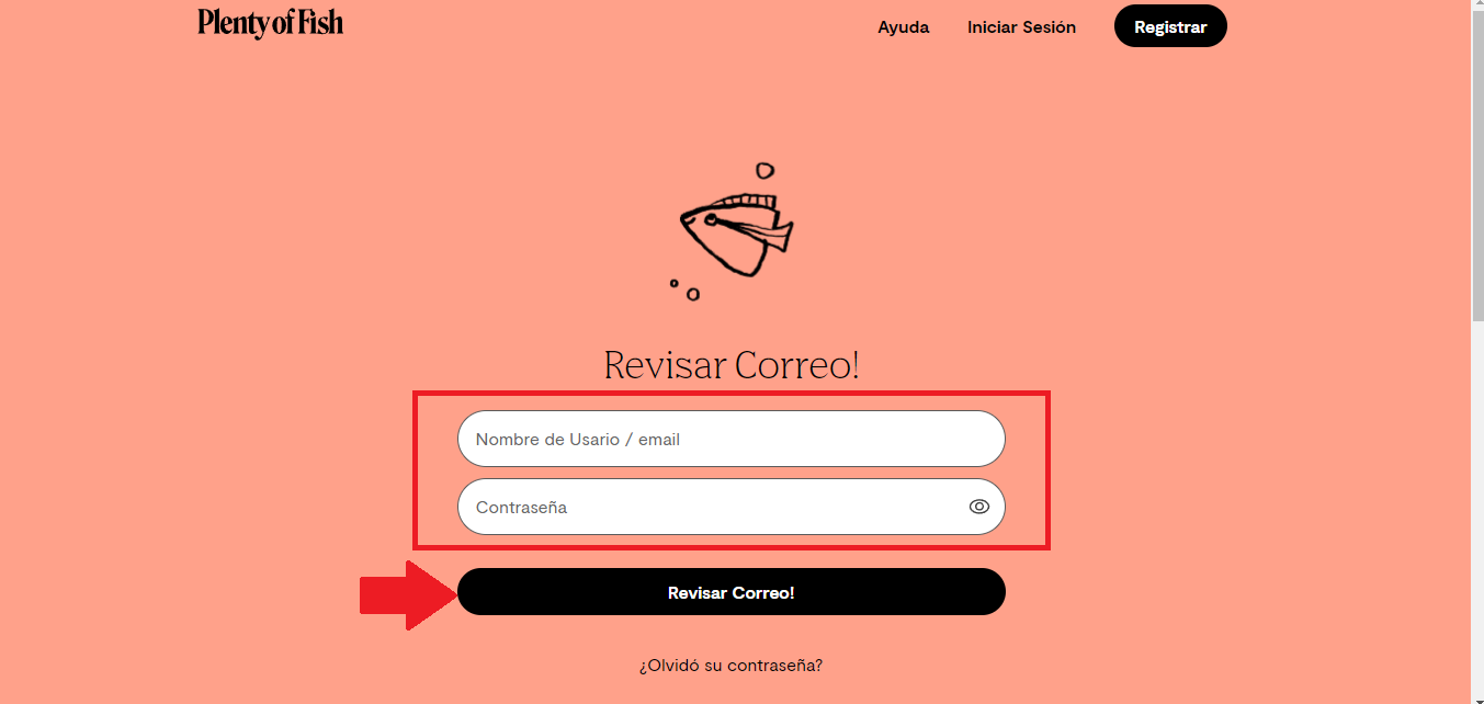 Rellena el formulario de inicio de sesión Rellena el formulario de inicio de sesión