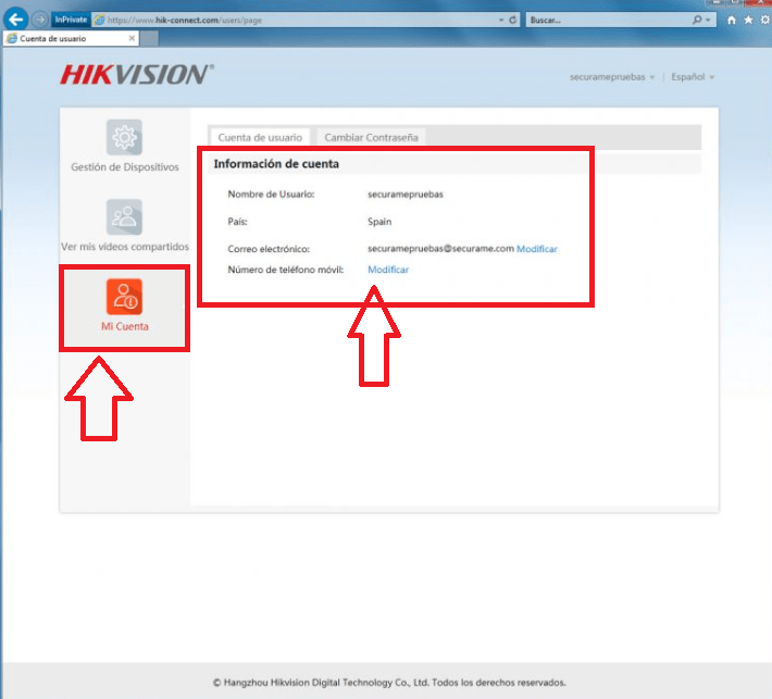 Disfruta de tu cuenta de Hik Connect