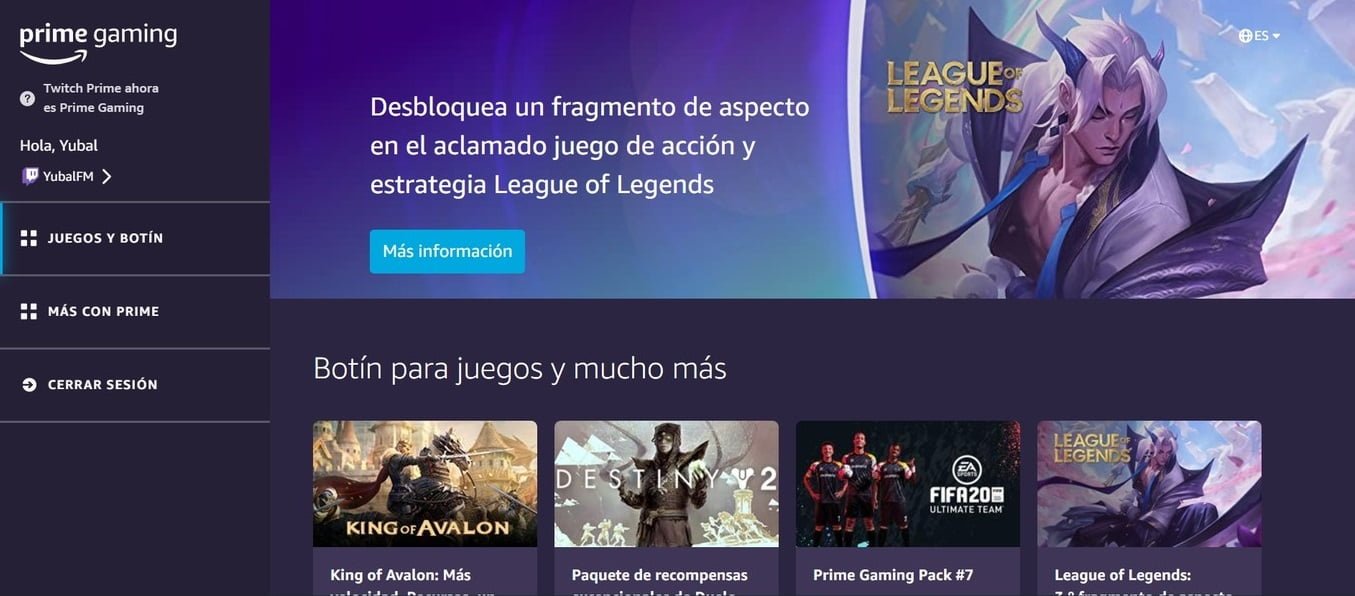 Regresa a la página de inicio de Prime Gaming