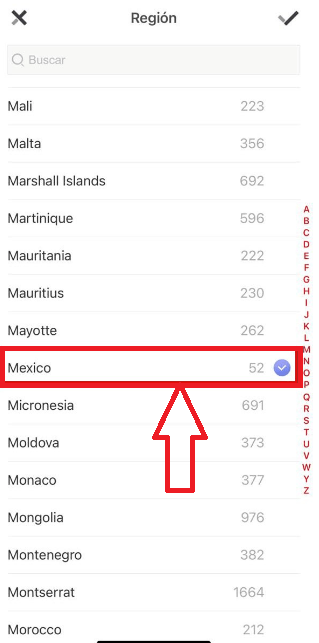 Selecciona tu país