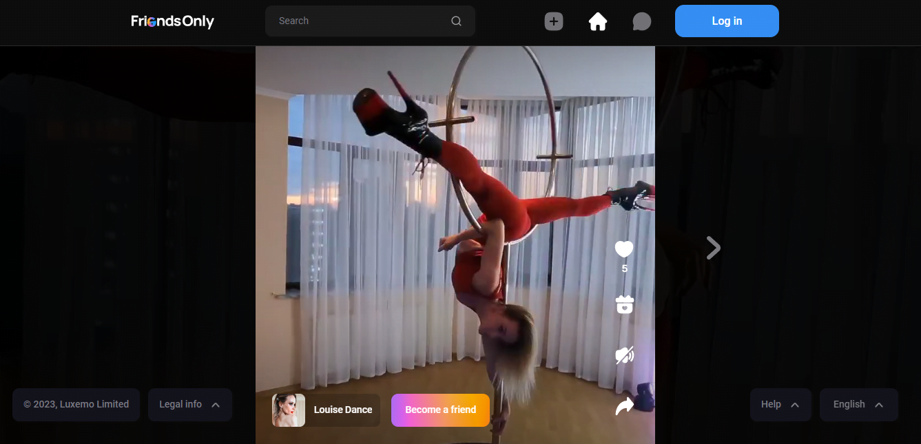 Abre la página web de FriendsOnly.me