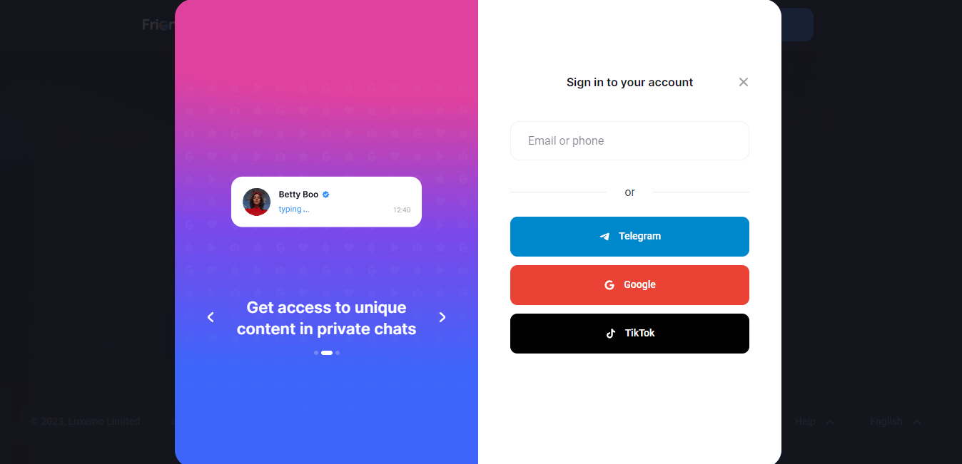 Haz clic en el botón de “Login”