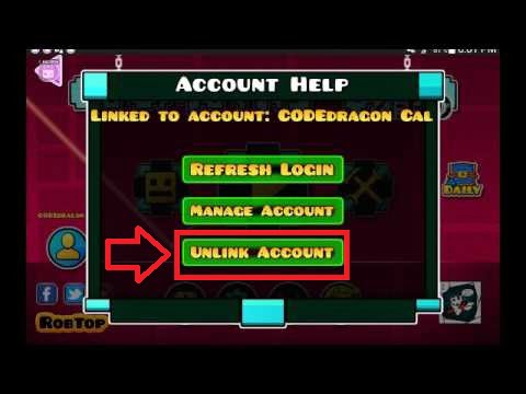 Pulsa sobre “Unlink Account” en el menú