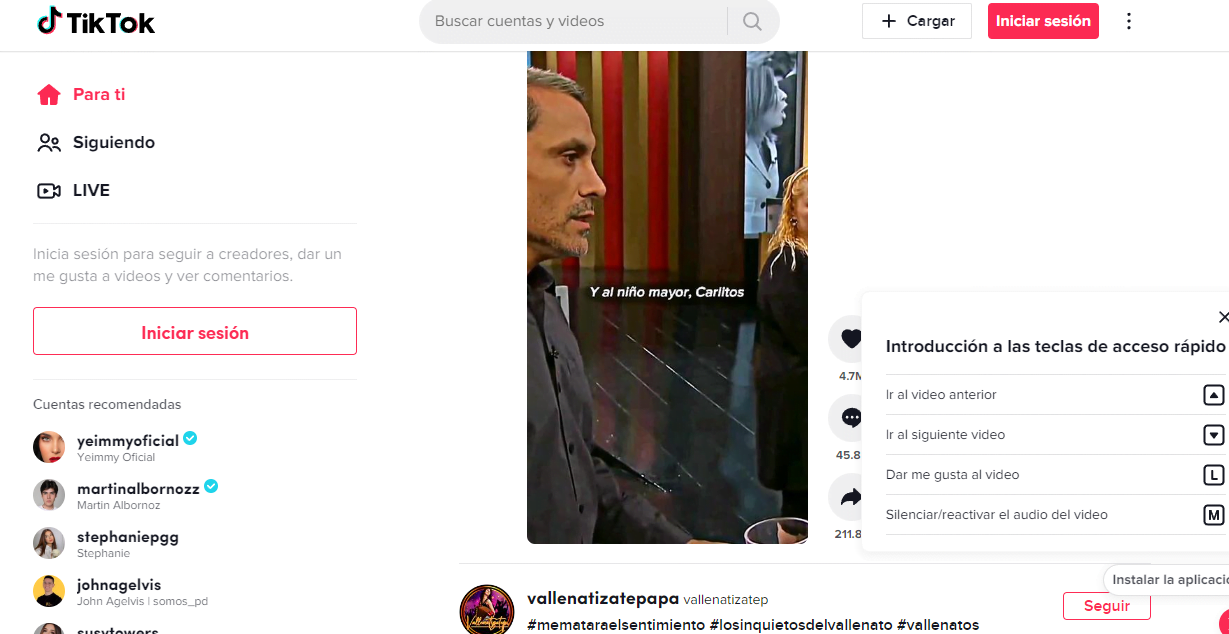 Selecciona el vídeo a descargar