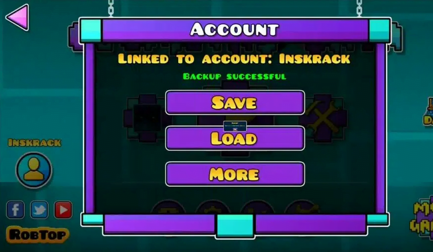 Todos los pasos para cambiar cuenta de Geometry Dash