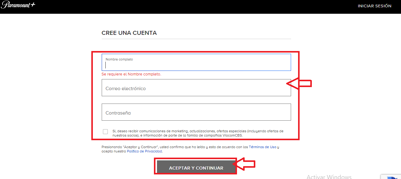 Completa el formulario