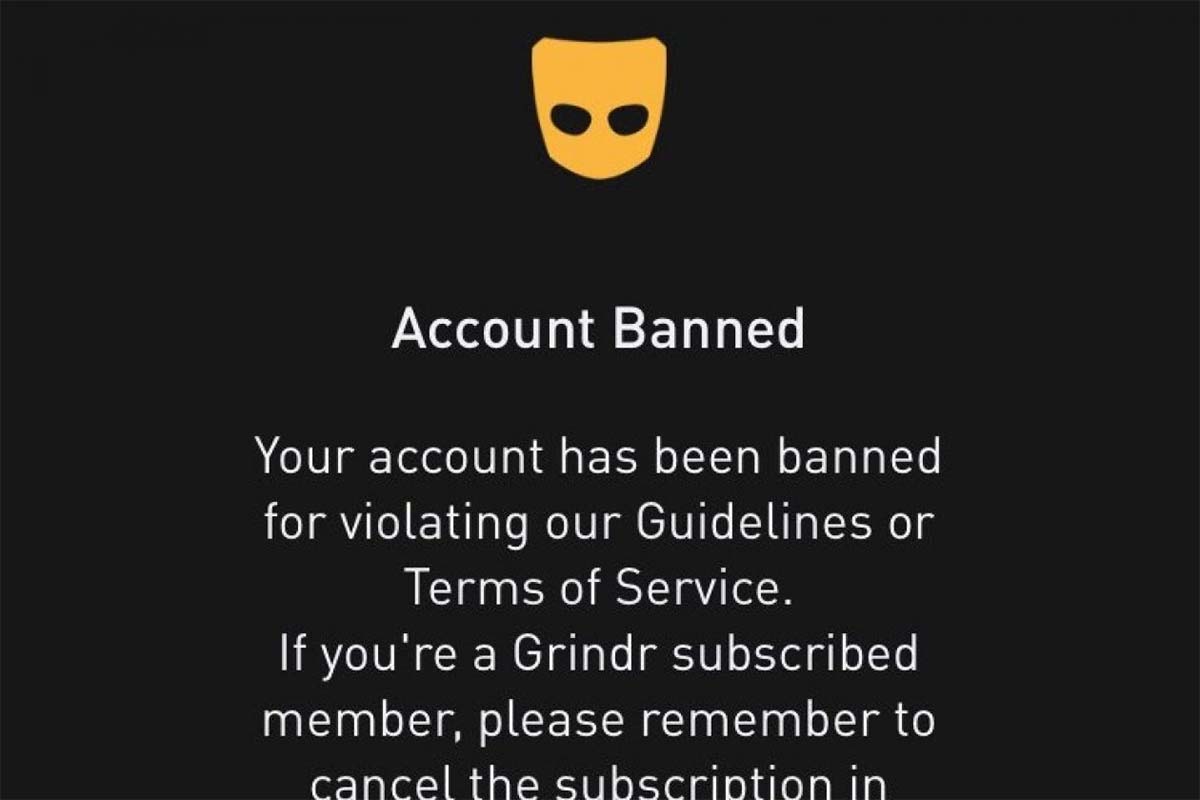 Cuenta suspendida e inhabilitada en Grindr: ¿A qué se debe?