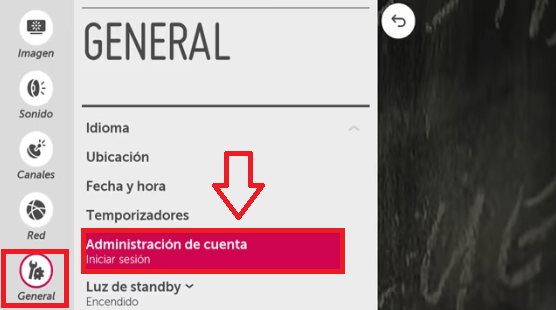 Pulsa en la opción de “Administración de Cuenta”