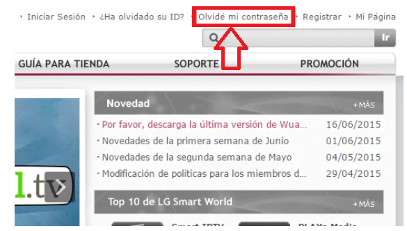 Es posible recuperar cuenta desde la web LG Smart World Es posible recuperar cuenta desde la web LG Smart World