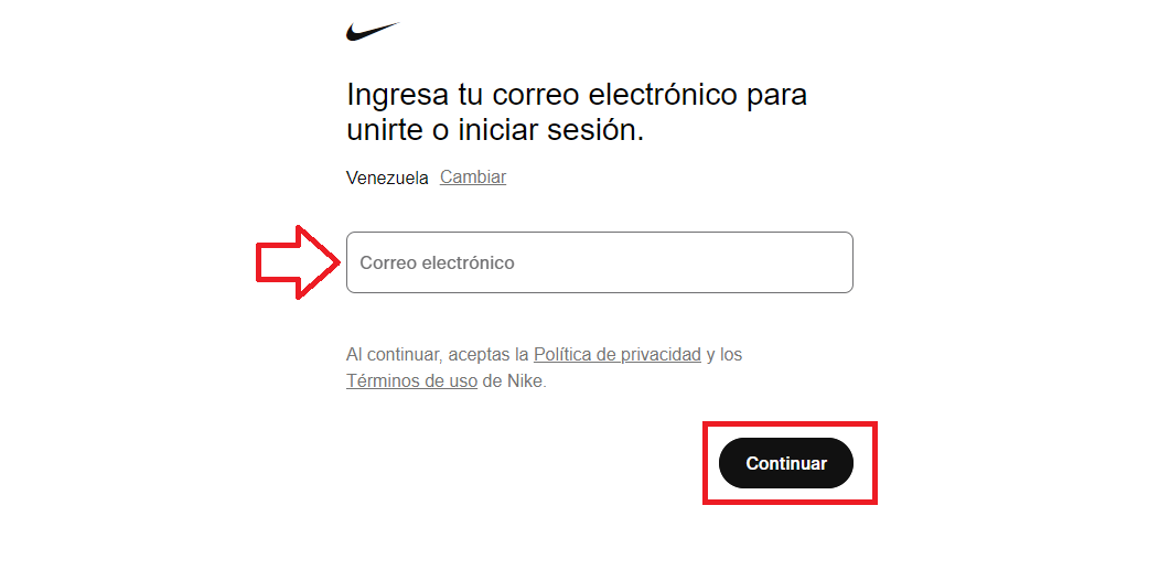 Inicia sesión en tu perfil de Nike Member