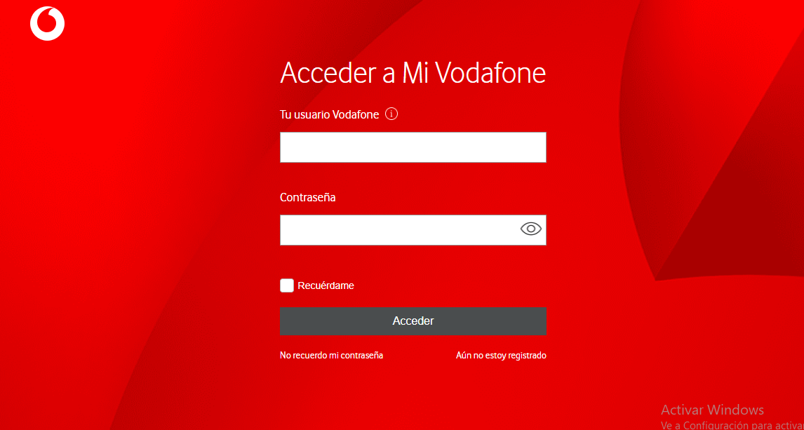 Inicia sesión en tu cuenta de Vodafone