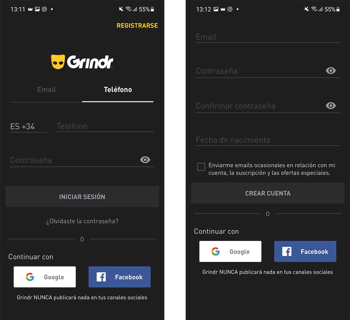 Principales razones por las cuales un usuario se puede dar de baja en Grindr