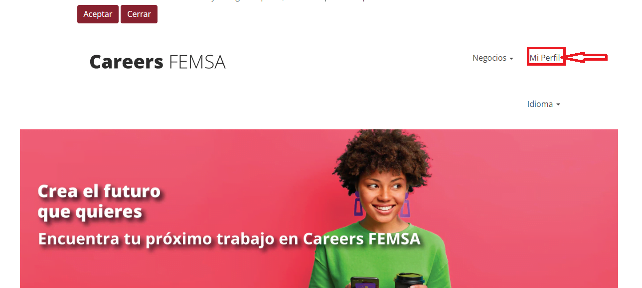 Dirígete a Mi perfil  