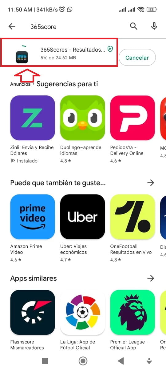 Espera que se complete la descarga Espera que se complete la descarga