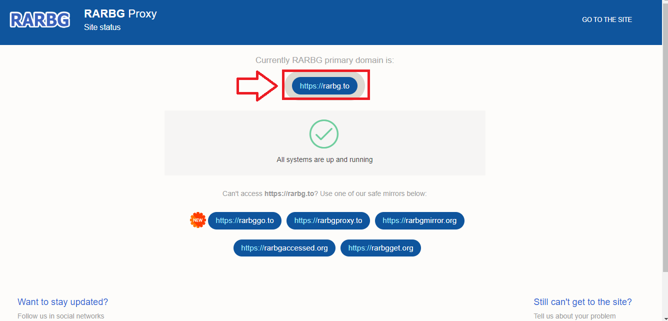 Haz clic en el botón de “https://rarbg.to”