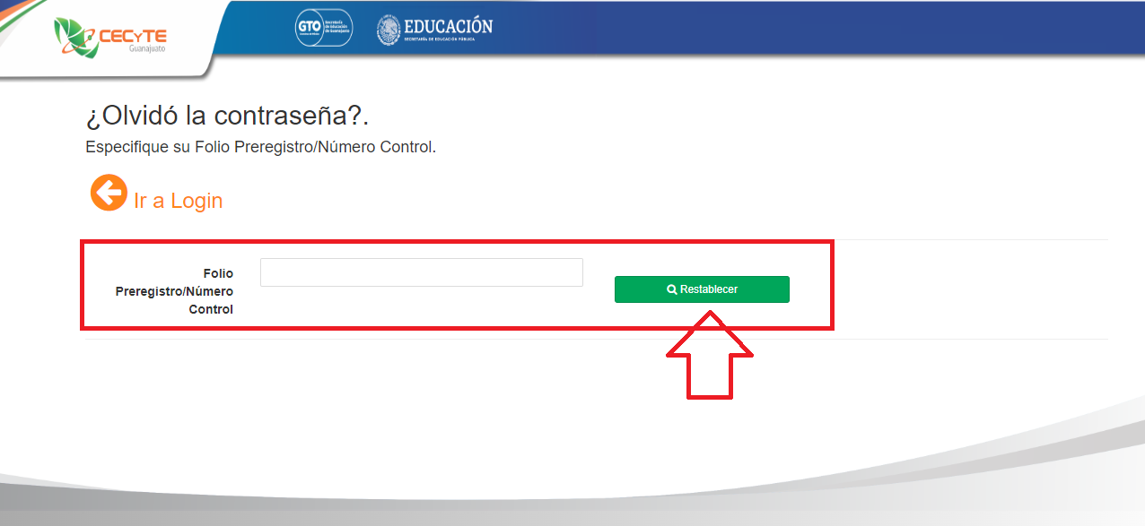 Indica tu número de folio