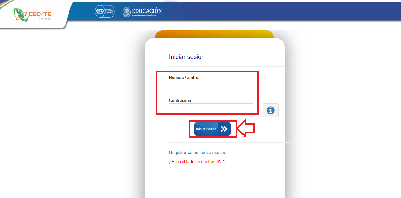 Ingresa tus datos de acceso